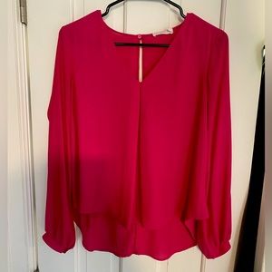 LIGHTLY WORN PINK BLOUSE